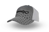 Черная кепка с шестиугольным принтом  Matrix Hex Print Baseball Cap Grey