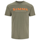 Футболка Simms Logo T-Shirt Military Heather