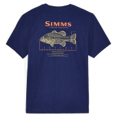 Футболка Simms Bass Ruler T-Shirt Navy