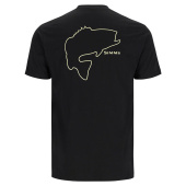 Футболка Simms Bass Outline T-Shirt BLACK