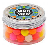 Бойлы плавающие Mad Carp Baits PINEAPPLE & N'BUTYRIC Pop-Ups COLOR MIX (Ананас и Масляная Кислота) набор бойлов разного цвета
