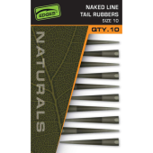 Удлиненные конусы для безопасных клипс Fox EDGES™ Naturals Naked Line Tail Rubbers - Size 10