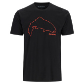 Футболка Simms Trout Outline T-Shirt BLACK