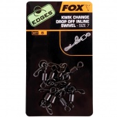 Вертлюг с кольцом и быстросъемом Fox Edges Kwik Change Inline Swivel Size 7