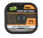 FOX  EDGES Naturals SUPER SOFT 20м - мягкий тонущий плетеный поводковый материал 