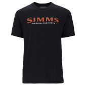 Футболка Simms Logo T-Shirt Loden Jet Black
