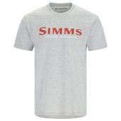 Футболка Simms Logo T-Shirt Grey Heather-Crimson