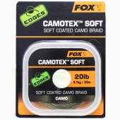 Мягкий поводковый материал в оплётке Fox Edges Camotex Soft 20m