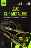 Монтаж карповый Безопасная клипса усиленная VN Tackle Lead clip metal rig 65lb 60см 2шт