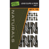Безопасная клипса с Т-образными стопорами Fox EDGES™ Naturals Lead Clips & Pegs - Size 7
