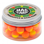 Бойлы плавающие Mad Carp Baits PINEAPPLE & ACID PEAR Pop-Ups (Ананас и Груша)