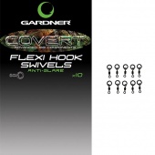 Микро вертлюги с кольцом Gardner Covert Flexi Hook Swivels