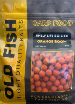 Бойлы тонущие OLD FISH BAITS - ORANGE BOOM