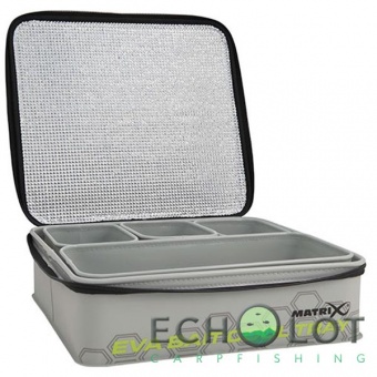 Сумка с контейнерами для насадок из ЭВА Matrix EVA Bait Cooler Tray Light Grey Inc 4 Tubs