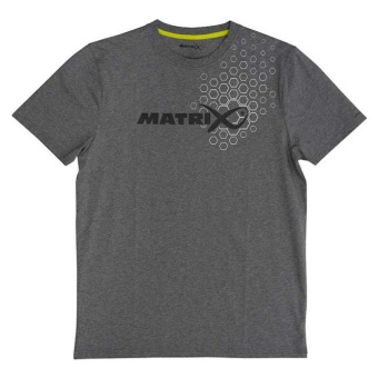 Серая футболка с принтом  Matrix Hex Print T-Shirt Grey