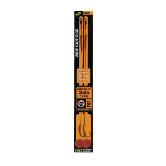 Готовые поводки с крючком с широким зевом Fox Edges Wide Gape Rigs