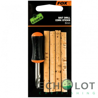 Набор сверло и пробковые палочки Fox Edges Bait Drill & Cork Sticks 6mm