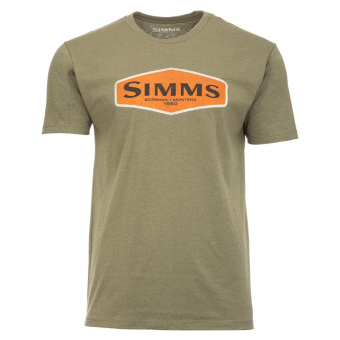 Футболка Simms Logo Frame T-Shirt MILITARY HEATHER
