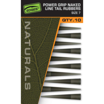 Удлиненные конусы плотного захвата для безопасных клипс Fox EDGES™ Naturals Power Grip Naked Line Tail Rubbers - Size 7