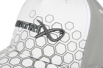 Черная кепка с шестиугольным принтом  Matrix Hex Print Baseball Cap White