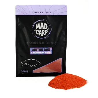 Метод микс MAD CARP Baits CRANBERRY SQUID (Клюква и Кальмар), 1.5 кг