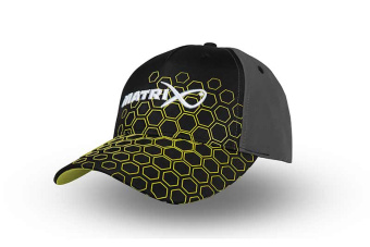 Черная кепка с шестиугольным принтом Matrix Hex Print Baseball Cap Black