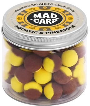 Бойлы насадочные Mad Carp Baits Balanced AQUATIC & PINEAPPLE (Акватик и Ананас) 15мм