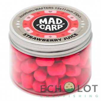 Вафтерсы Mad Carp Baits STRAWBERRY JUICE (Клубничный Сок) Wafters