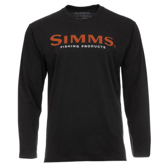 Футболка (лонглсив) Simms Logo LS Shirt, черный