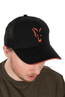 Кепка с сеткой Fox Collection black&orange