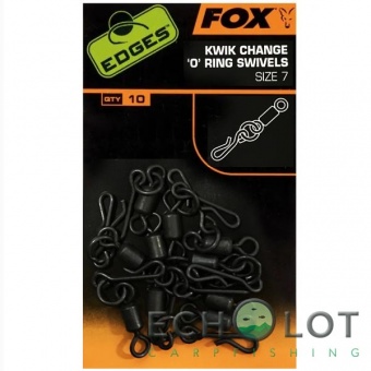 Вертлюжки с кольцом и быстросъёмом Fox Edges Kwik Change O Ring Swivels