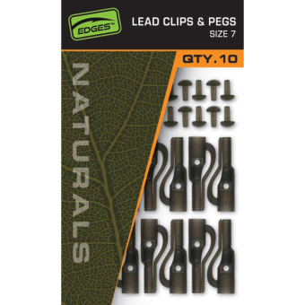 Безопасная клипса с Т-образными стопорами Fox EDGES™ Naturals Lead Clips & Pegs - Size 7