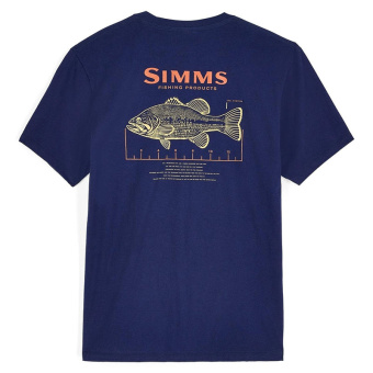 Футболка Simms Bass Ruler T-Shirt Navy