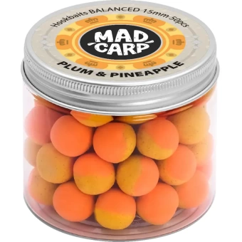 Бойлы насадочные Mad Carp Baits Balanced PLUM & PINEAPPLE (Слива и Ананас) 15мм